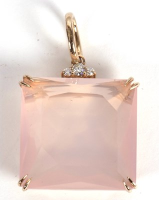 Lot 89 - An H.Stern 18ct rose quartz and diamond...