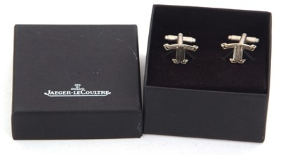 Lot 296 - A pair of Jaeger le Coultre cufflinks, the...