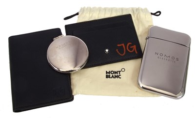 Lot 161 - A Nomos card case and a Nomos mirror together...