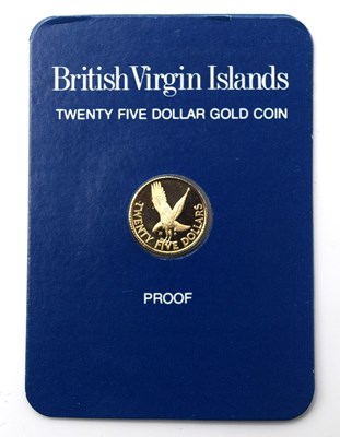 Lot 8 - Cased Gold proof British Virgin Islands Twenty...