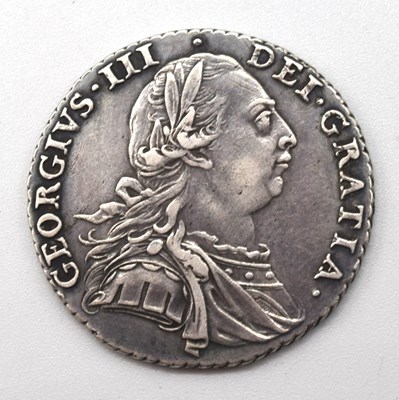 Lot 24 - George III 1760-1820, silver 1787 sixpence...