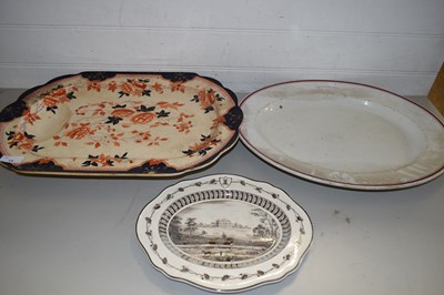 Lot 14 - MIXED LOT COMPRISING LARGE OVAL MEAT PLATE...
