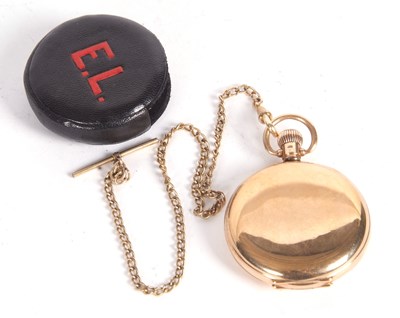 Lot 221 - A 9ct gold Zenith Hunter pocket watch, the...