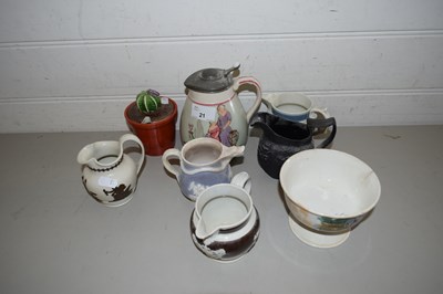 Lot 21 - MIXED LOT VARIOUS SMALL 19TH CENTURY JUGS TO...