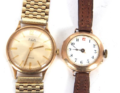 Lot 253 - A mixed lot of two 9ct gold wristwatches, one...