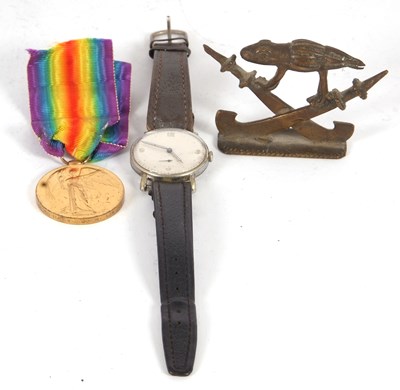 Lot 269 - Mixed Lot:  A wristwatch, a medal and an...