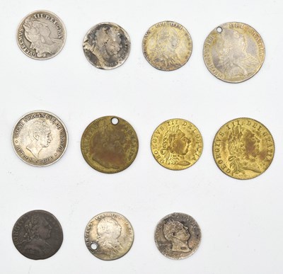 Lot 39 - Quantity of Georgian silver coins and gaming...