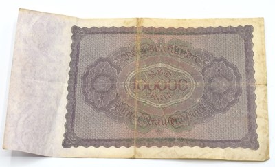 Lot 57 - 1923 German Weimar Republic 100,000 mark...