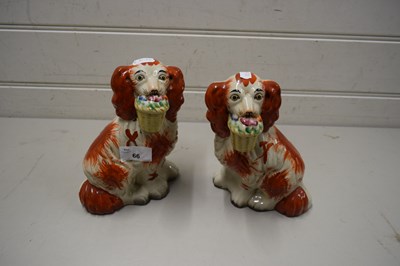 Lot 66 - PAIR OF 20TH CENTURY STAFFORDSHIRE DOGS WITH...