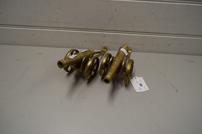 Lot 89 - TWO BRASS MODEL CANNONS