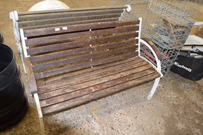 Lot 1200 - Cast iron framed garden bench