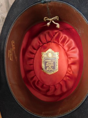 Lot 214 - Three hats, to include a bowler by Dunn & Co.,...