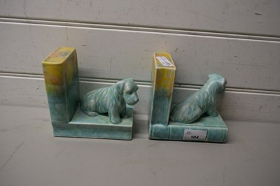Lot 104 - PAIR OF EARLY 20TH CENTURY CERAMIC BOOK ENDS...