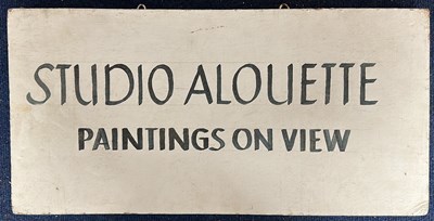 Lot 42 - A hand-painted double-sided Sign, on foam...