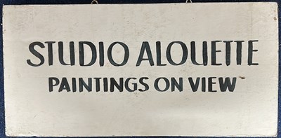Lot 42 - A hand-painted double-sided Sign, on foam...