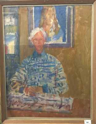 Lot 107 - Derek Inwood (1925-2012). pastel, Portrait,...