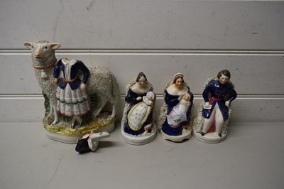 Lot 120 - MIXED LOT OF FOUR STAFFORDSHIRE FIGURES