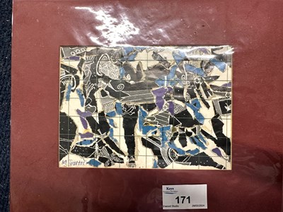 Lot 171 - Muriel Inwood. Mixed media on card, Abstract,...