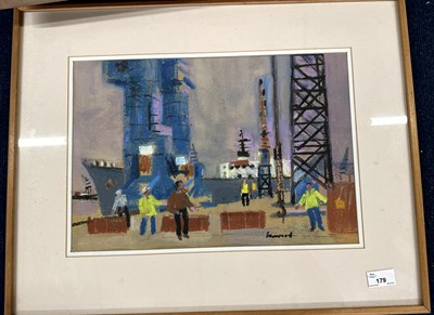 Lot 179 - Derek Inwood (1925-2012). pastel, "Immingham...