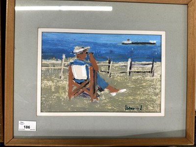 Lot 186 - Derek Inwood (1925-2012). pastel, "Man in...