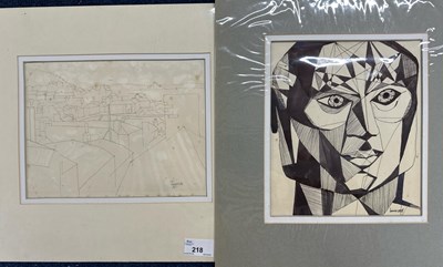 Lot 218 - Derek Inwood (1925-2012), 2 mounted sketches,...