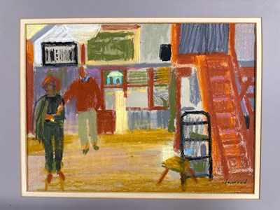 Lot 234 - Derek Inwood (1925-2012), Interiors scene with...