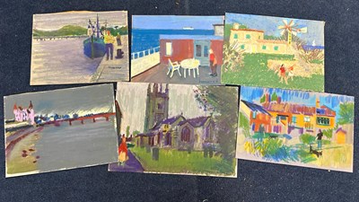 Lot 248 - Derek Inwood (1925-2012), six pastel sketches