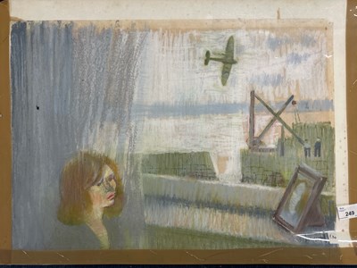 Lot 249 - Derek Inwood (1925-2012), unframed pastel,...