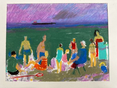 Lot 256 - Derek Inwood (1925-2012), Pastel, day out at...