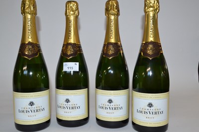 Lot 115 - Four bottles of Louis Vertay Champagne Brut,...