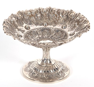 Lot 5 - A small Victorian silver pedestal dish having...
