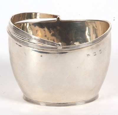 Lot 8 - A late Victorian silver sugar basket of plain...