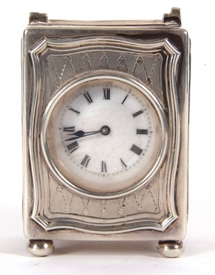 Lot 9 - A George V silver cased boudoir carriage clock,...