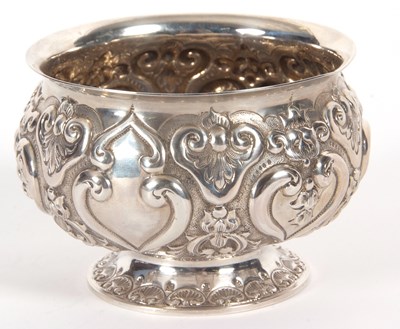 Lot 11 - A late Victorian silver pedestal bowl of squat...
