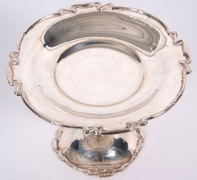 Lot 17 - An Edwardian silver tazza, the shaped dish...