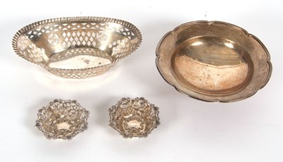 Lot 28 - Mixed Lot: A late Victorian silver dish of...