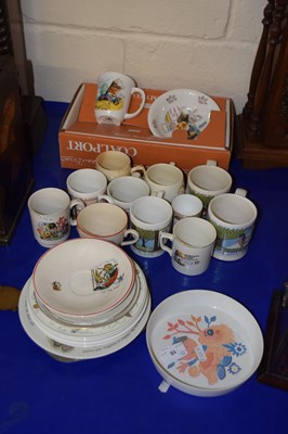 Lot 10 - A collection of children's china to include...