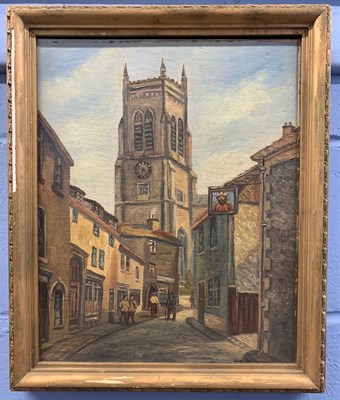 Lot 150 - W.Plumstead, Cromer Church, oil on board, framed