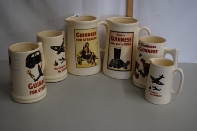 Lot 20 - A group of six reproduction Guinness jugs and...