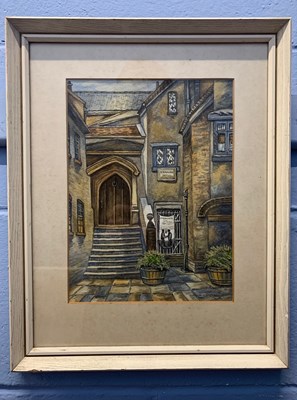 Lot 156 - W.Plumstead, Stranger's Hall, watercolour on...