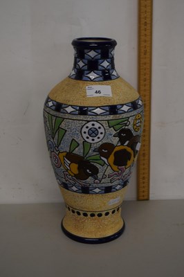 Lot 46 - An amphora vase decorated with birds