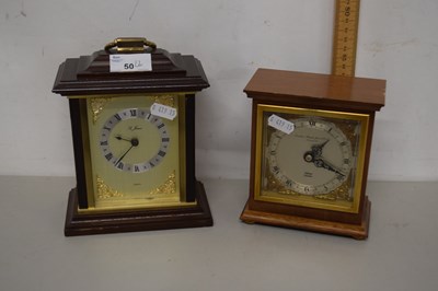 Lot 50 - Two modern mantel clocks, one marked Elliott,...