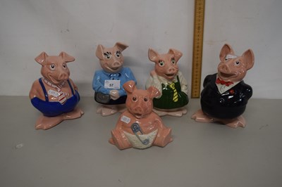 Lot 57 - Group of five Wade Nat West pigs