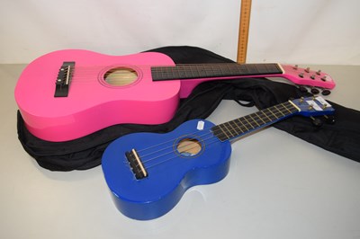 Lot 70 - A child's acoustic guitar together with a...