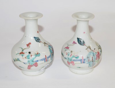 Lot 274 - Two 19th Century Chinese porcelain vases of...