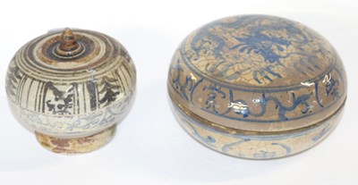 Lot 278 - A small Studio Pottery jar and cover together...