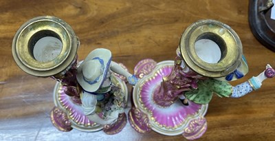 Lot 311 - Pair of continental porcelain Minton style...