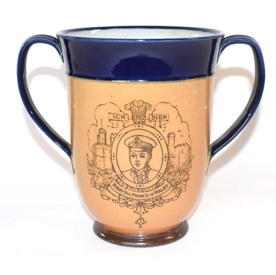 Lot 315 - A Royal Doulton loving cup commemorating the...