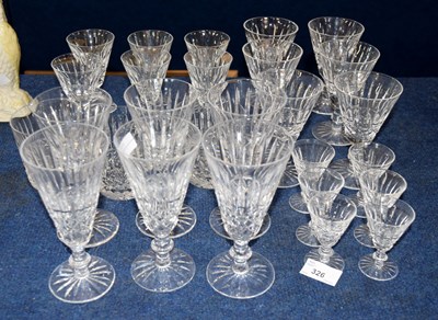 Lot 325 - A suite of Waterford glasses including six...