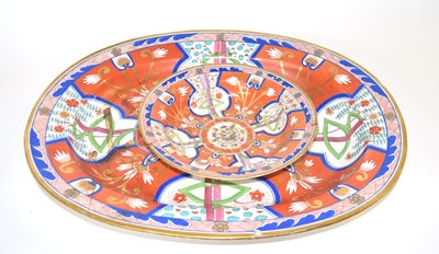 Lot 351 - A very large Spode platter, early 19th Century,...